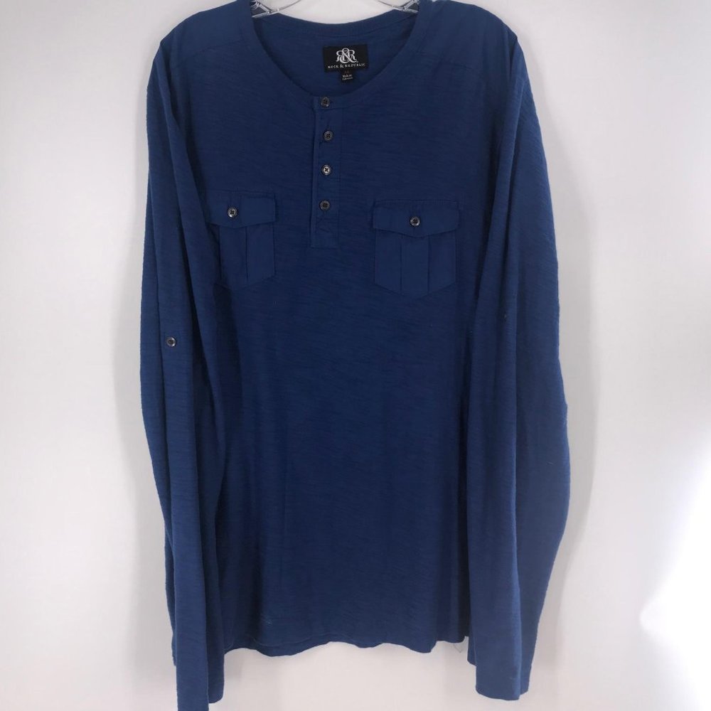 Rock & Republic‎ Blue Long Sleeve Shirt